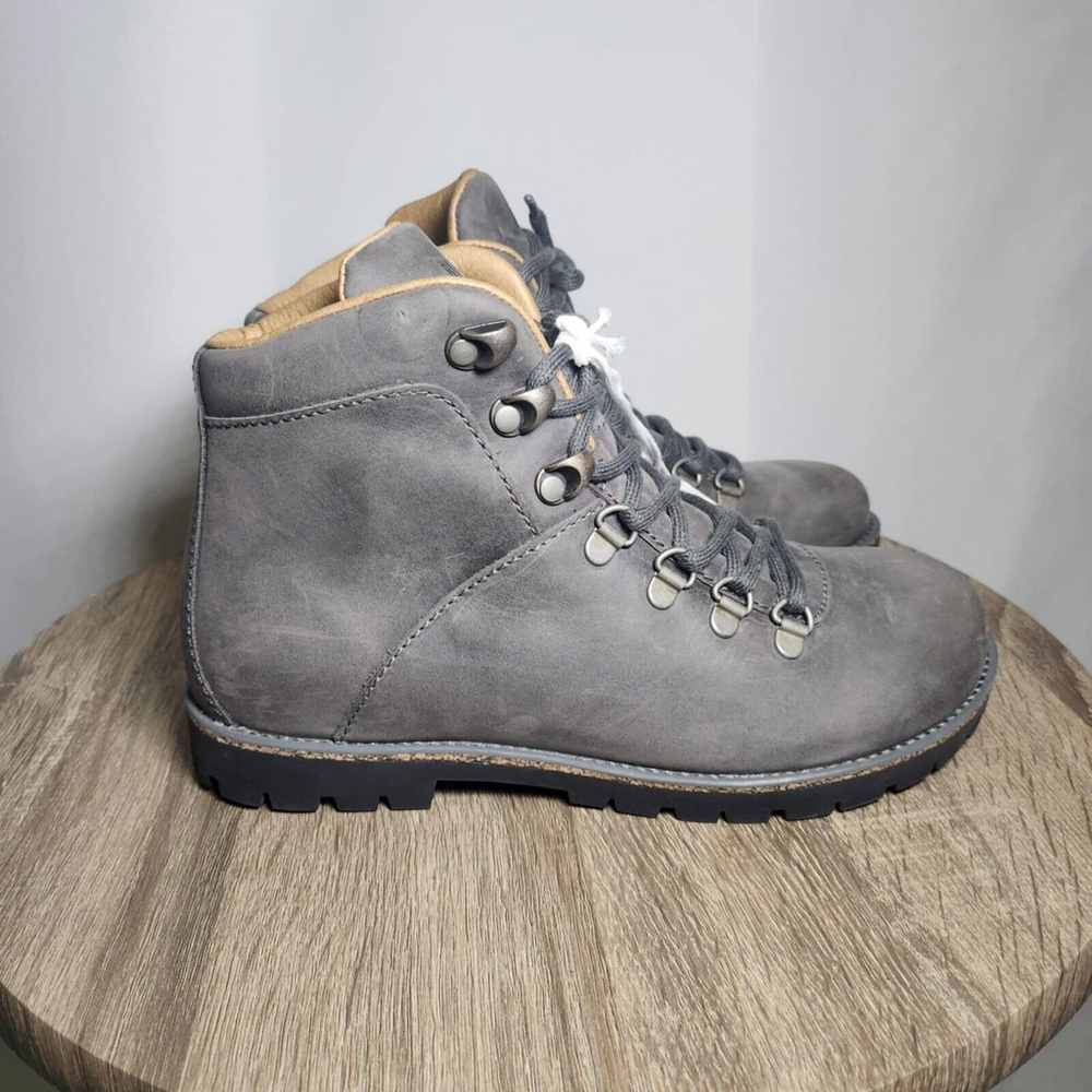 Birkenstock Jackson Womens Leather Ankle Boots Gray Sz EU 37 US 6 Winter Classic - Picture 5 of 12